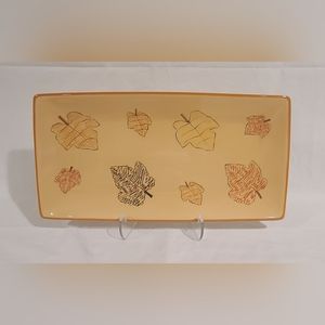 St. Jude's 8.5 x 16.5 Ceramic Fall Leaves Platter MINT IN BOX